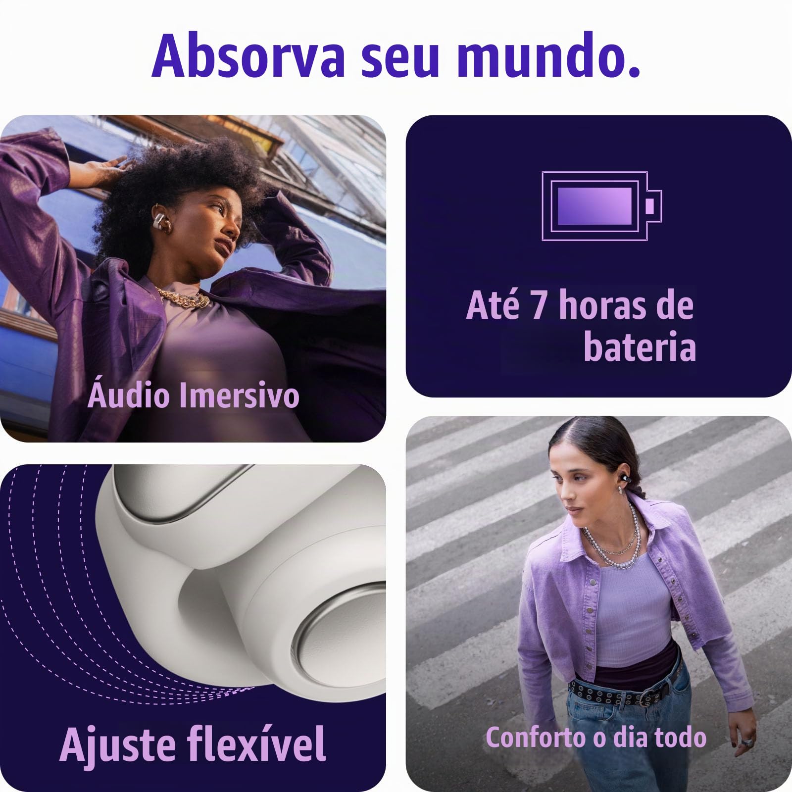 Bose Ultra Open Earbuds, fones de ouvido sem fio Open Ear
